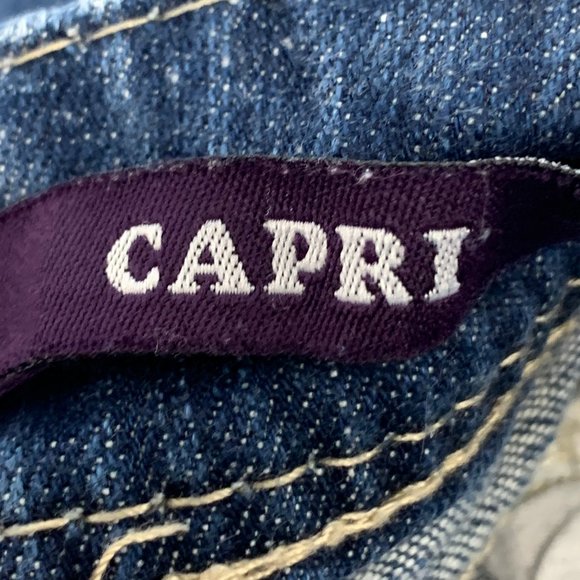 VIGOSS Collection Capri‎ Denim Jeans Distressed 98% Cotton 2% Spandex Size 5 - Picture 5 of 13